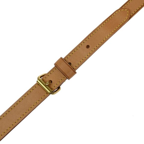 LOUIS VUITTON Logo Shoulder Strap Leather Brown GHW Bag Accessory 68KA962 - Picture 4 of 8